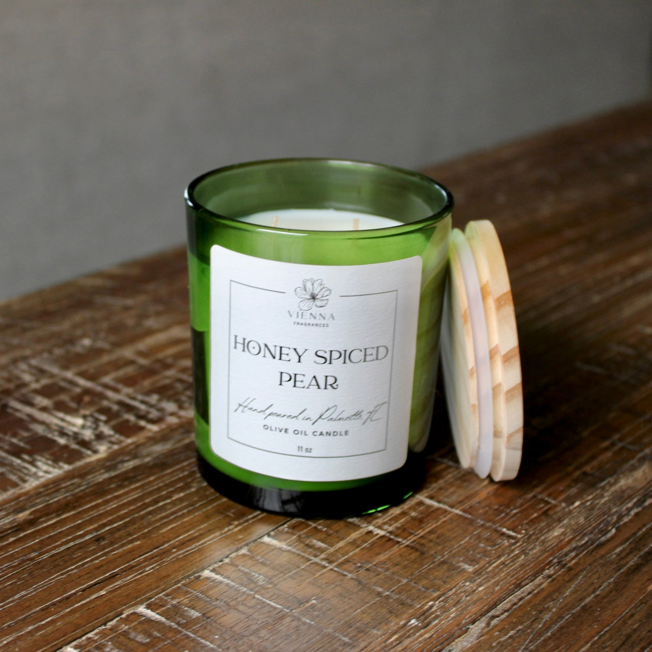 Honey Spiced Pear 11oz Candle (Green Jar)