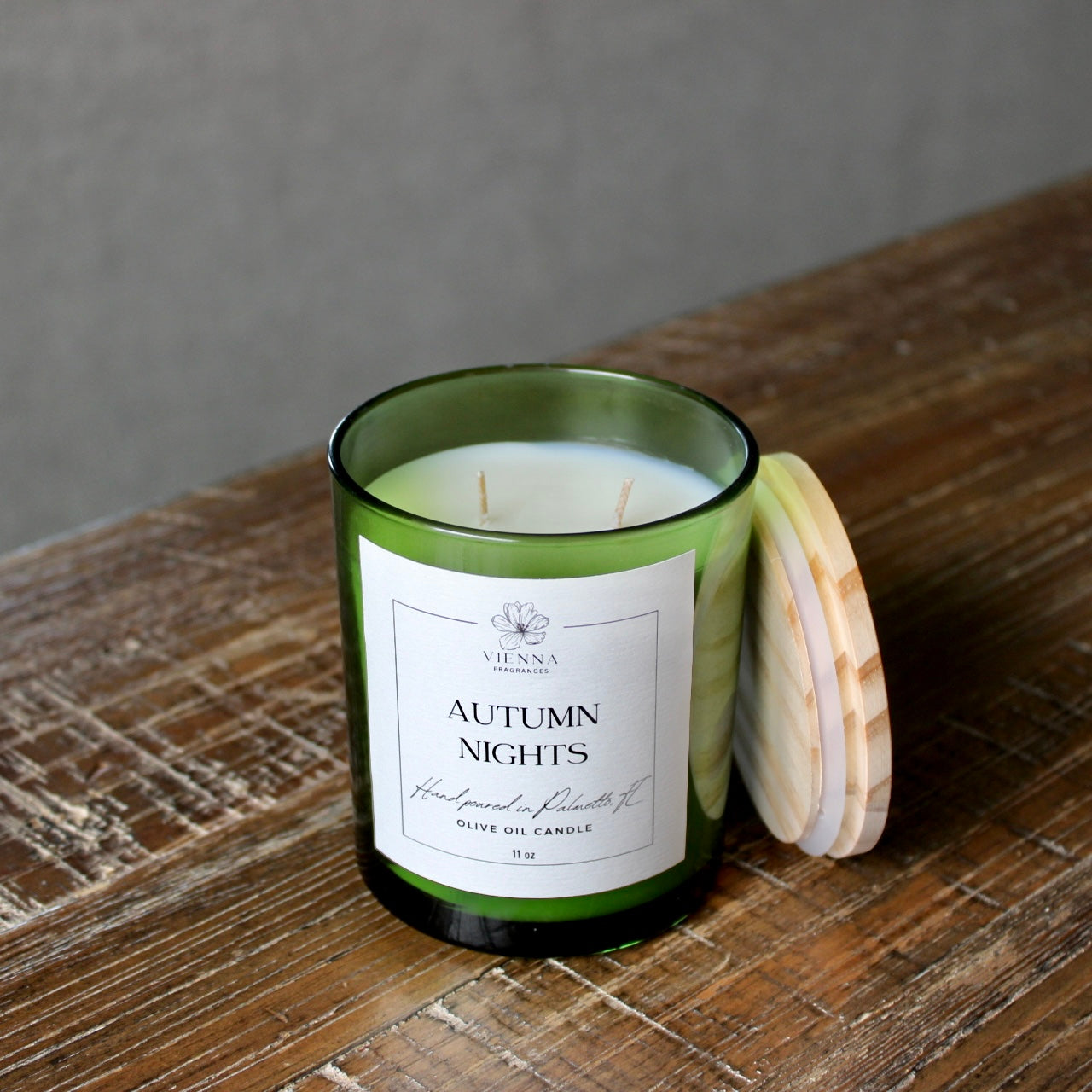 Autumn Nights 11oz Candle (Green Jar)