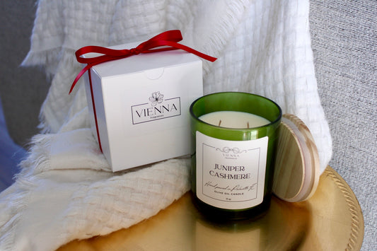 Juniper Cashmere 11oz Candle (Green Jar)